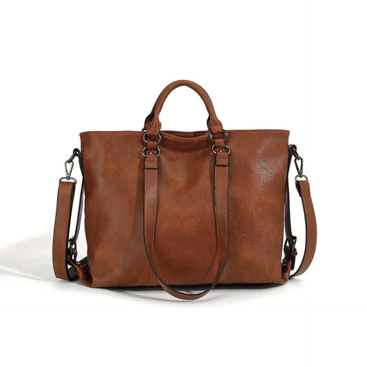 Charlotte | Vintage Faux Leather Tote Bag