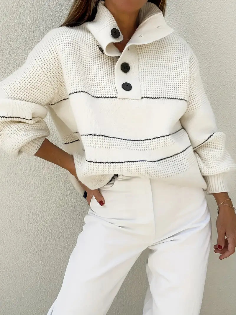 Brígh™ - Cozy Button Knit Sweater